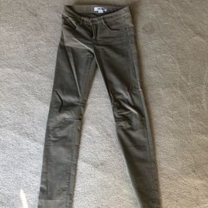 Velvet skinny jeans
